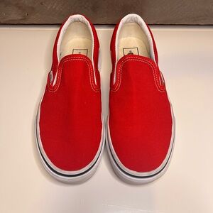 Classic Red Slip-On Vans Shoes M:4.5 W:6